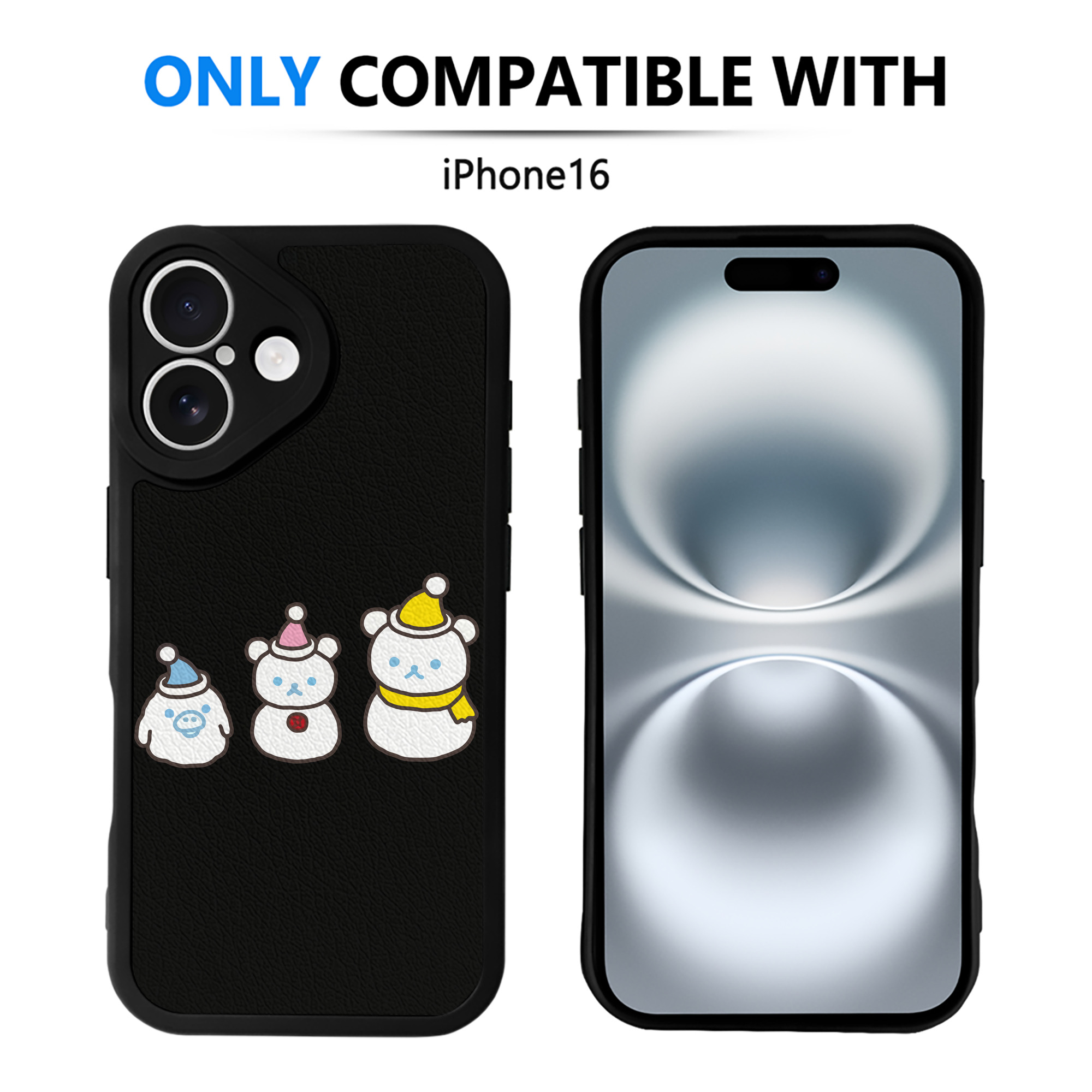 （画像用） リラックマ リラックマ キイロイトリ Rilakkuma Korilakkuma Kiiroitori 【iPhone 16シリーズ対応】シリコンスマホケース（レザー調） 材質：シリコン
